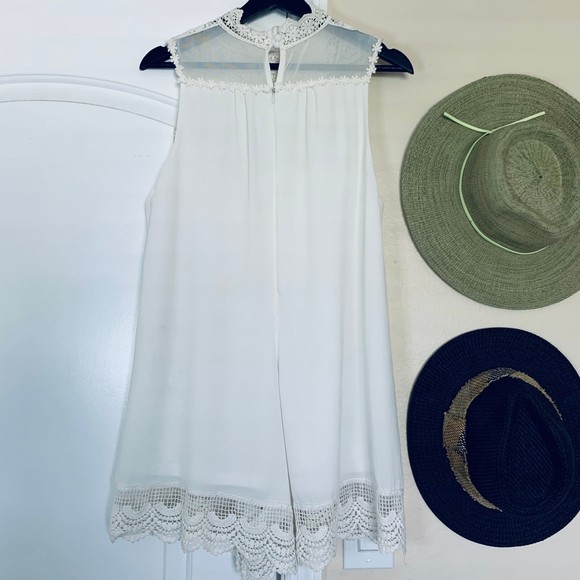 Paradise USA Embroidered Lace Dressy Flowy Romper/Jumpsuit - Ivory | Size: S - Picture 9 of 11